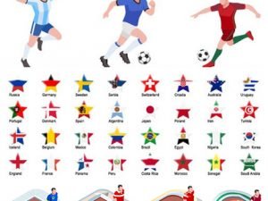 Vectors 2018 Russia Football Set