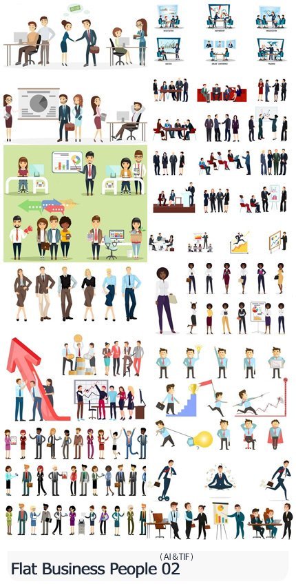 vectors.flat.business.people.02 Vectors Flat Business People 02