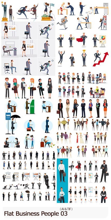 vectors.flat.business.people.03 Vectors Flat Business People 03
