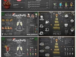 Vintage Christmas Restaurant Menu Design