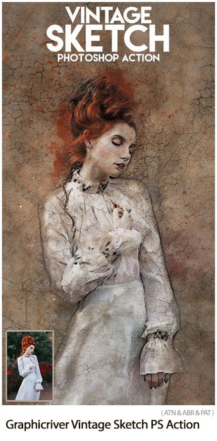 vintage.sketch.photoshop.action.2017 Vintage Sketch Photoshop Action