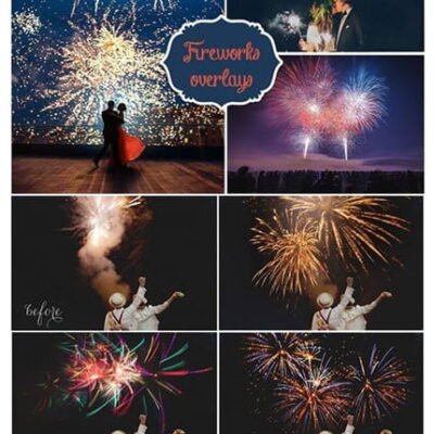 75 Fireworks Photo Overlays
