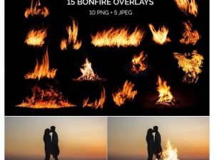 CM 15 Bonfire Photo Overlays