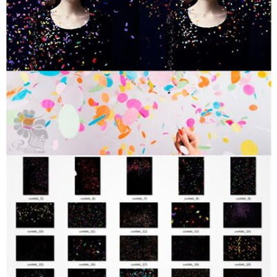 CM 25 Confetti Photoshop Overlays