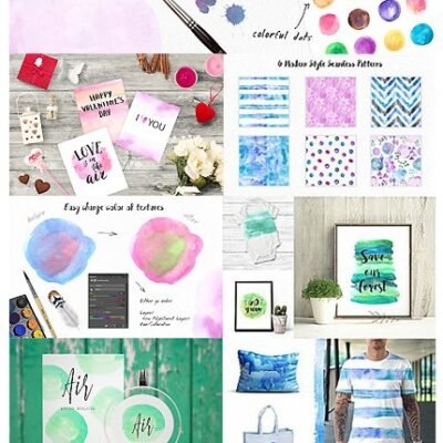 CM Big Watercolor Textures Pack