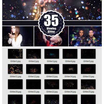 CM Blowing Glitter Photoshop Overlay