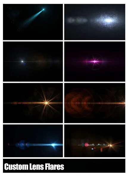 Custom Lens Flares Pack 50 Hi-Res Transparent Images