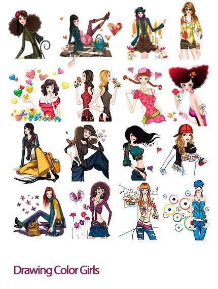 drawing.color.girls Drawing Color Girls