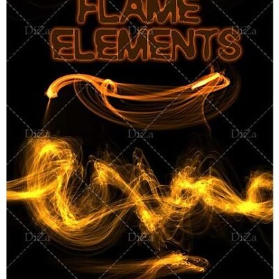 Flame Elements On A Transparent Background