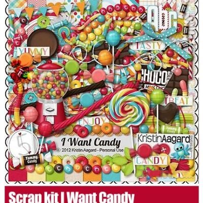 Scrap kit I Want Candy