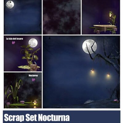 Scrap Set Nocturna PNG And JPG Files