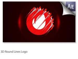 3D round lines logo reveal