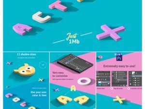 3D Isometric Photoshop Action