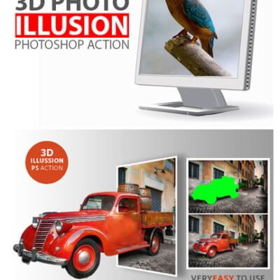 3D Photo Illusion Photoshop Action