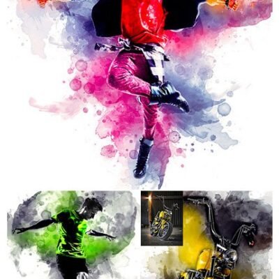 Abstract Watercolor Photoshop Action