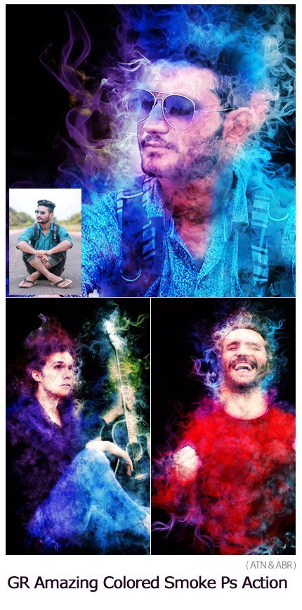Amazing Colored Smoke Photoshop Action