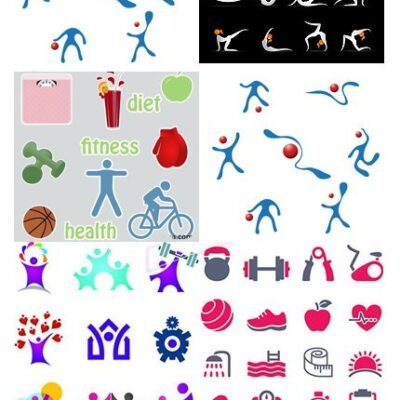 Amazing ShutterStock Fitness Elements And Logos
