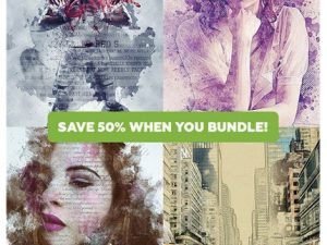 Artistic 4in1 Photoshop Actions Bundle