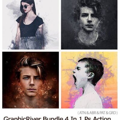 Bundle 4 In 1 Photoshop Action