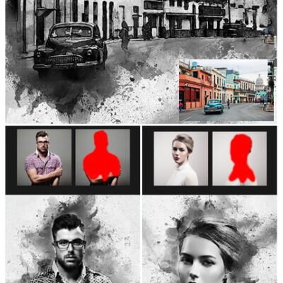 Charcoal Art Realistic Dust Photoshop Action