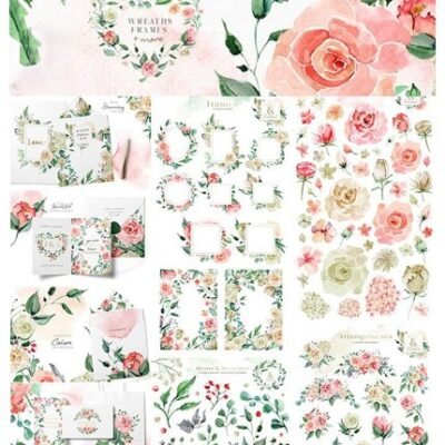 CM Creme And Rose Watercolor Set