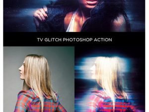 CM TV Glitch Photoshop Action