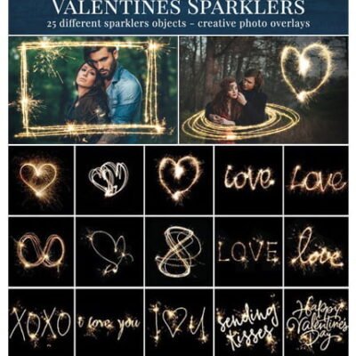 CM Valentines Sparklers Photo Overlyas