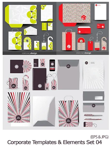 Corporate Templates And Elements Vector Set 05