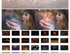 CreativeMarket 45 Blowing Glitter Overlays