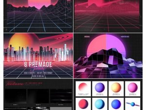 CreativeMarket Retro Landscape Kit