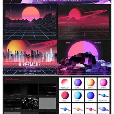 CreativeMarket Retro Landscape Kit