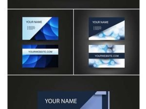 Dark Modern Business Cards Vector