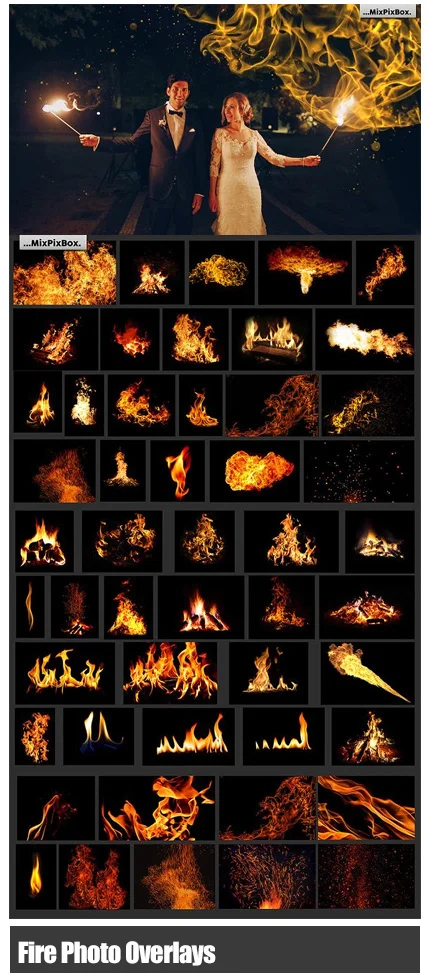 Fire Photo Overlays