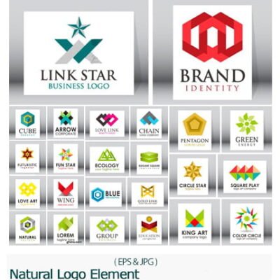 Natural Logo Element Or Vector Design Shape Icon