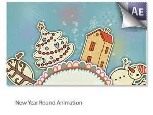 New Year Round Animation