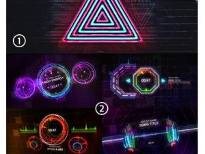 Techno Music And Neon Visualizer Audio React