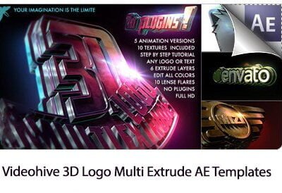 3D Logo Multi Extrude After Effects Templates