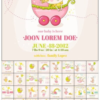 Baby Girl Sleeping With A Pillow Baby Shower