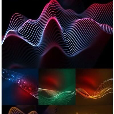 Bright Lines Neon Background Decorative Abstract