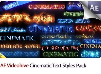 Cinematic Text Styles Pack After Effects Templates