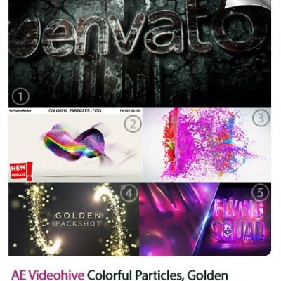 Colorful Particles Golden Packshot Energy Light Colorful Splash Epic Logo AE Templates