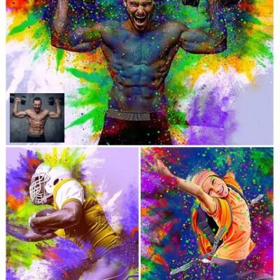 Colorful Powder Explosion Action