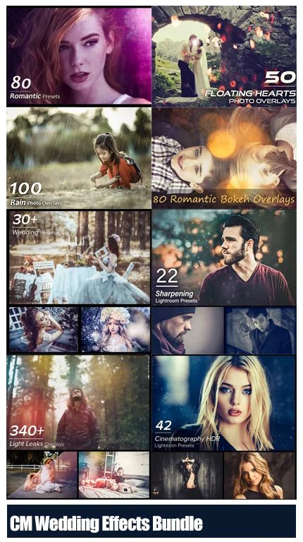 CreativeMarket 1800 Wedding Effects Bundle