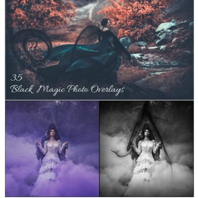 CreativeMarket 35 Black Magic Photo Overlays
