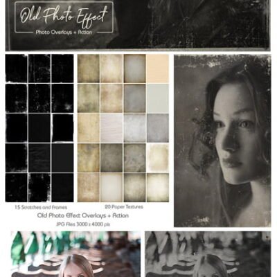 CreativeMarket Old Photo Effect Overlays Action