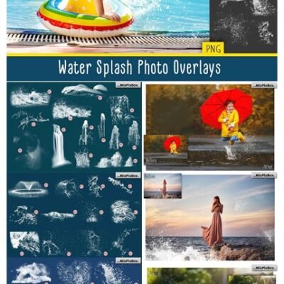 CreativeMarket Water Splash Photo Overlays