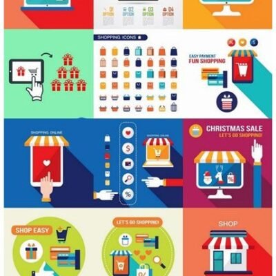 Elements Of Infographics Shopping Vector Image