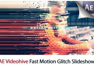 Fast Motion Glitch Slideshow After Effects Template