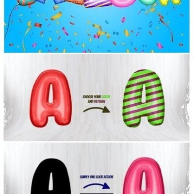 Foil Balloon Text Effect Action