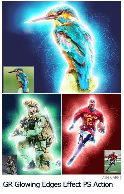 glowing.edges.effect.photoshop.action Glowing Edges Effect Photoshop Action